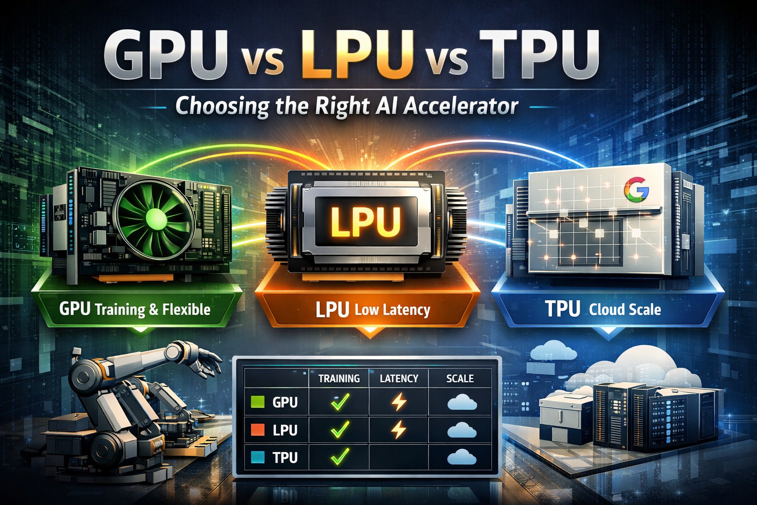GPU vs LPU vs TPU：如何选择合适的 AI 加速器 - Simplico