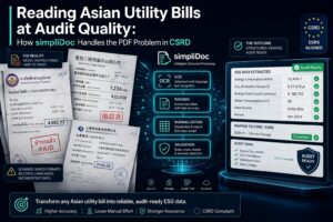 Reading Asian Utility Bills at Audit Quality: How simpliDoc Handles the PDF Problem in CSRD