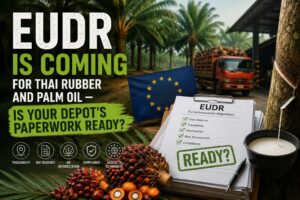 EUDR即将影响泰国天然橡胶和棕榈油——贸易商和加工商的供应链，收购站的台账准备好了吗？
